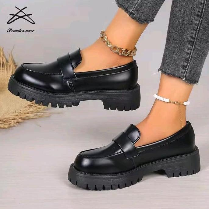 Murah  Sepatu Docmart Unisex Sepatu Pantofel Cewek Ukuran 36-40 Sepatu Formal Wanita Pria Oxford Kar