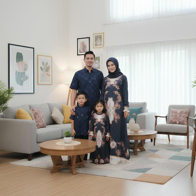 Hakkies Family Set Serimbit Keluarga Lebaran 2026 Baju Muslim Modern untuk Ibu Bapa & Anak-anak
