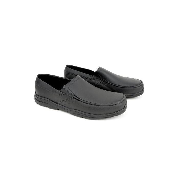 Limited Sepatu Pantofel Pria Att Ab 668 Hitam Karet Kerja Flat Shoes