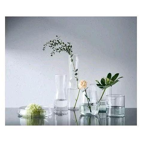 ORI Vas Bunga Kaca Bening Cantik TDV Tinggi 30cm LZ