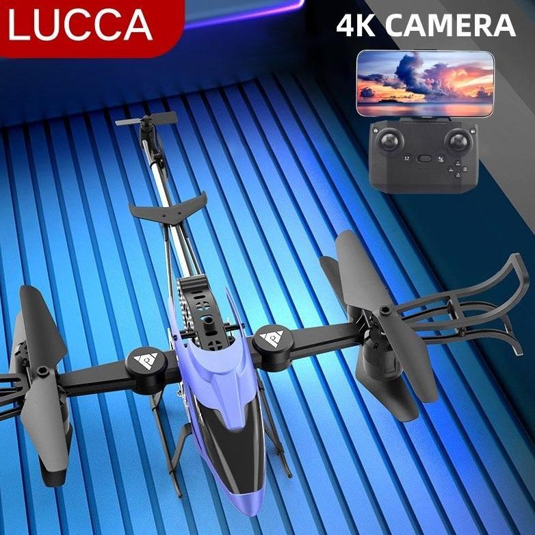 LARISS Mainan RC Helikopter 4K WiFi FPV HD Kamera Remote Control Helikopter Tinggi Tekanan Udara Per