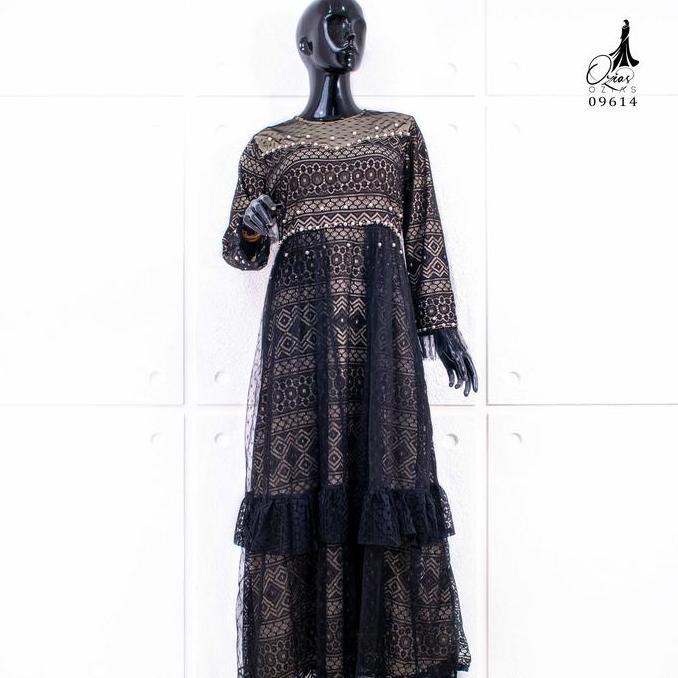 GAMIS OZIAS TILE DOT 09614 LD 105 I Gamis Simpel Kondangan I Pesta Muslimah Nyaman Santai Ready