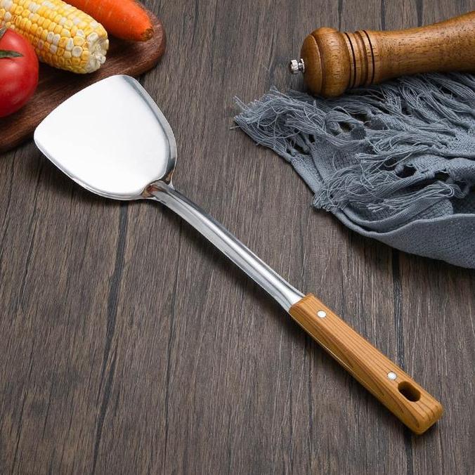 Sotel Irus Stainless Terusan/Sutil Eros Panjang Sutil Sotel Nasi Goreng Plat Stainless Steel Merah