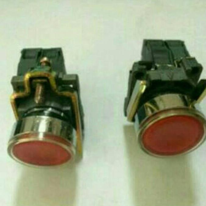 push button lampu 220v/push button 22mm merah RESTOCK