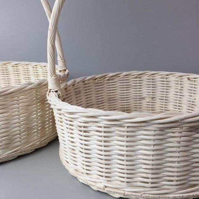 Keranjang Buah / Keranjang Parcel Rotan Besar & Kecil HS