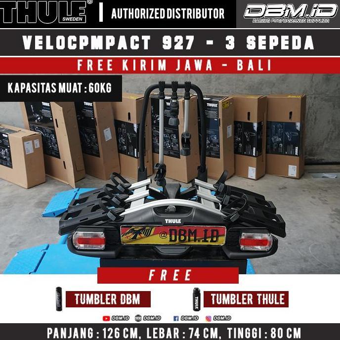 Promo Thule 927 VeloCompact 3 Bike Carrier Rak Sepeda Belakang Towing Mobil Diskon