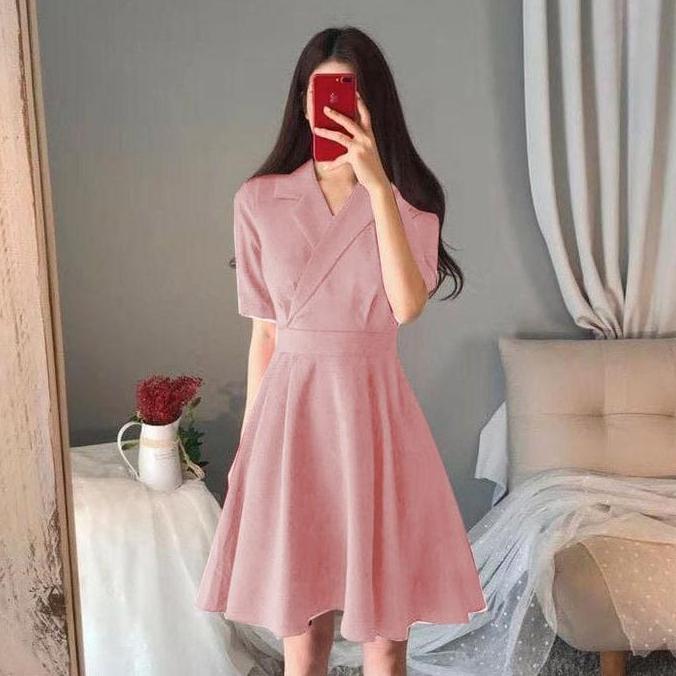 Mbgx- Sadona Dress Korea Wanita Model Pita Belakang