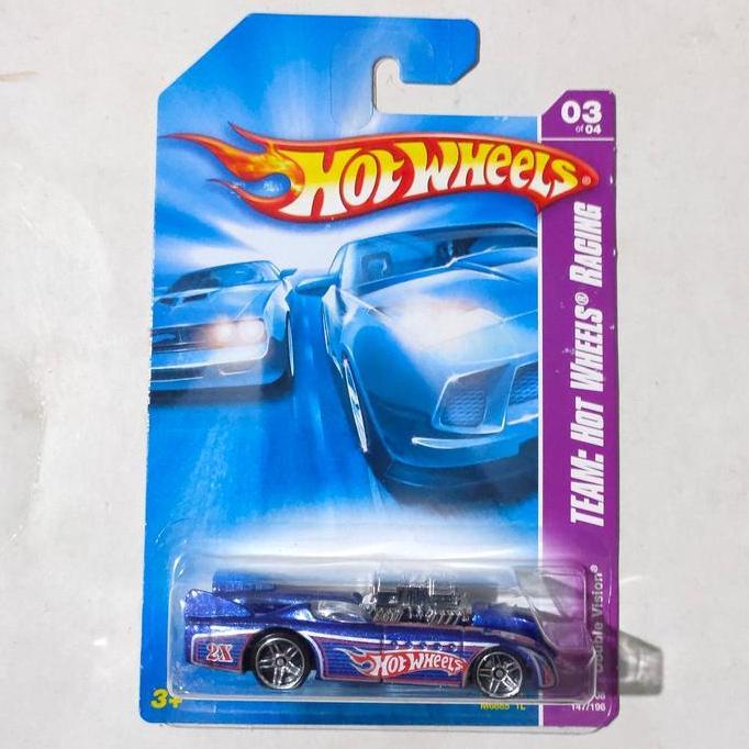 Hotwheels Hot Wheels Double Vision biru 2008 Team Hot Wheels Racing rare