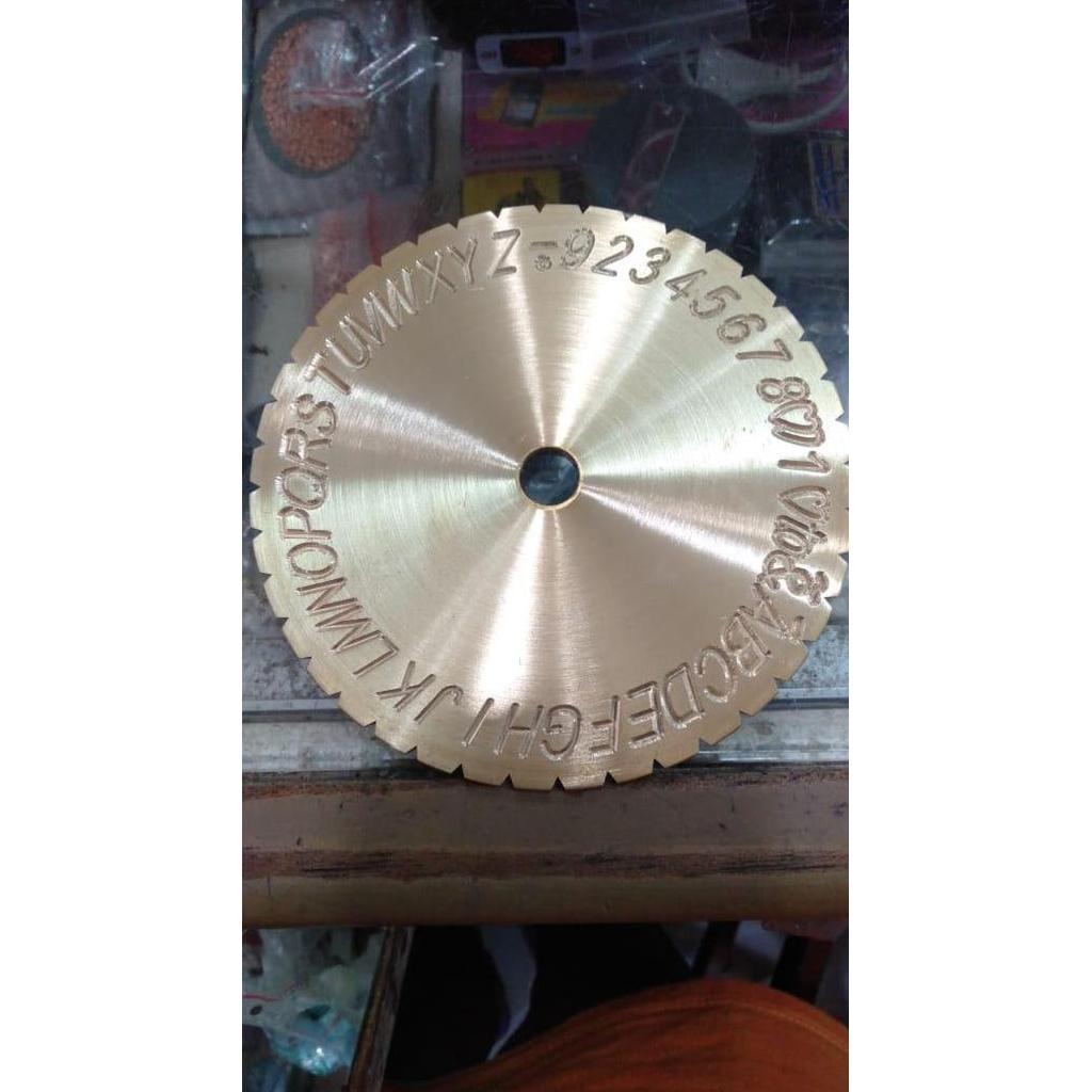 TERMURAH - Plat kuningan huruf dan angka mesin grafir cincin