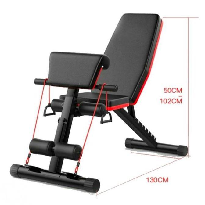 Kursi Gym Fitnes Adjustable Sit Up Bench Dumbell Board kursi Fitnes