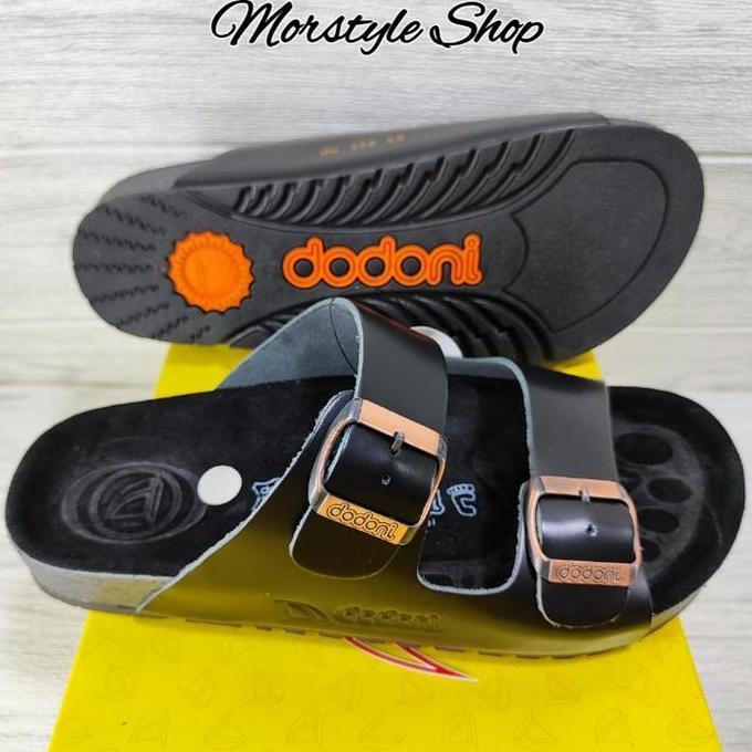 [CUCI GUDANG] / Sandal Dodoni LU 328 / Sandal Kulit Pria / Sandal Tali Dua / Selop