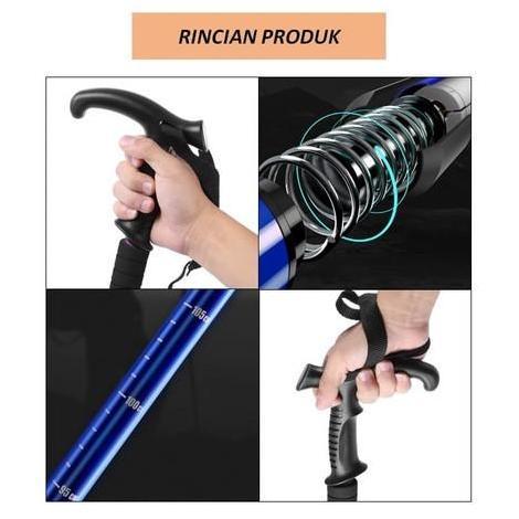 Medivix- Tongkat Trekking Tongkat Lipat Besi Alat Bantu Jalan Lansia Hiking