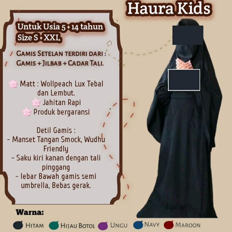 PROMO Gamis  Anak / Gamis Set Syari Anak Bahan Wolfis Lux