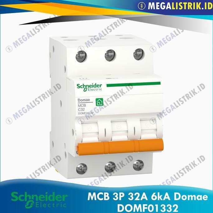 Promo Schneider MCB 3P 32A 6kA Domae SNI DOMF01332 / Miniature Circuit Breaker 3 Phase 32 Ampere C32