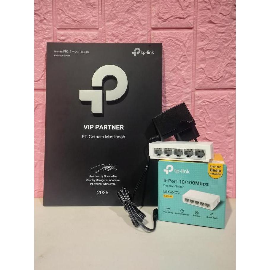 Switch Hub TP LINK 5 Port LS1005 10/100Mbps Desktop Switch Hub (Pembagi jaringan kabel LAN) Plastic 