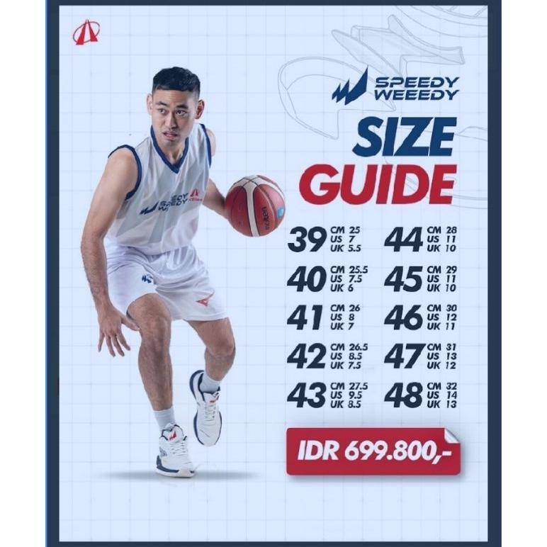 BIG PROMO SEPATU BASKET ARDILES BASKETBALL SPEEDY WEEEDY SHADOW BLACK ~ SPEEDY WEEEDY CHAMPION WHITE