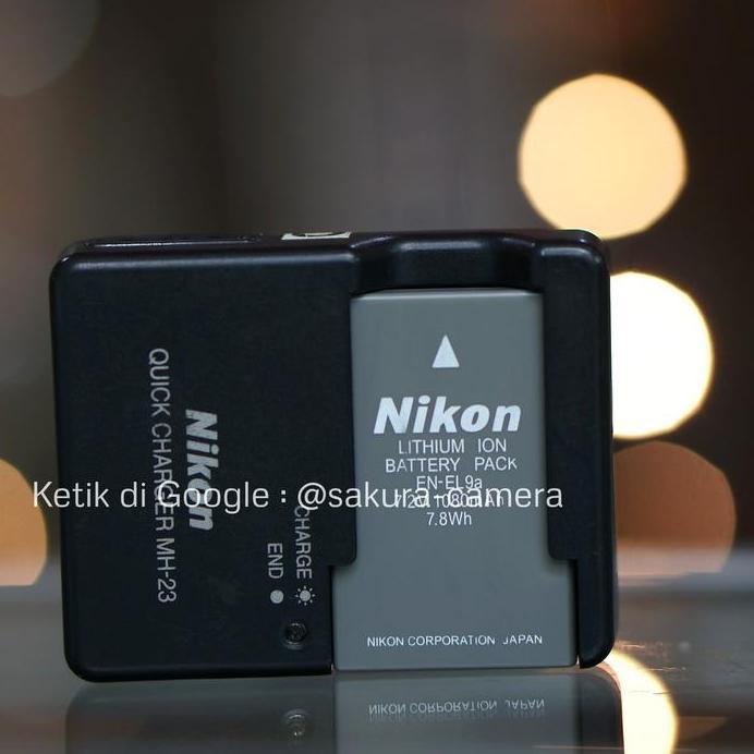 Charger Nikon Mh-23 Mh23 Battery En-El9A D3000 D5000 D60 Original. Second