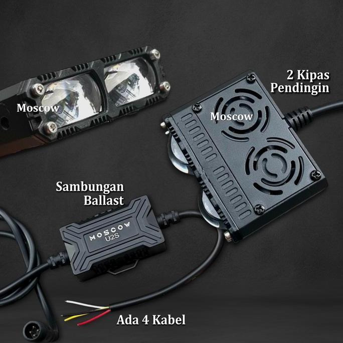 LAMPU TEMBAK LED LASER D2 UNIVERSAL LAMPU SOROT MINI GRILL SUPER SLIM HIGH LOW JAUH DEKAT PUTIH KUNI