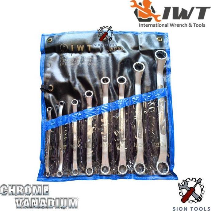 Promo IWT KUNCI RING SET 8 PCS 6-24 / DOUBLE RING WRENCH SET IWT Diskon