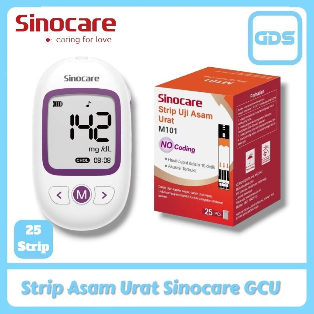 Strip Sinocare Asam Urat  Isi Ulang Sinocare UA GCU  Refill Sinocare Asam Urat GCU