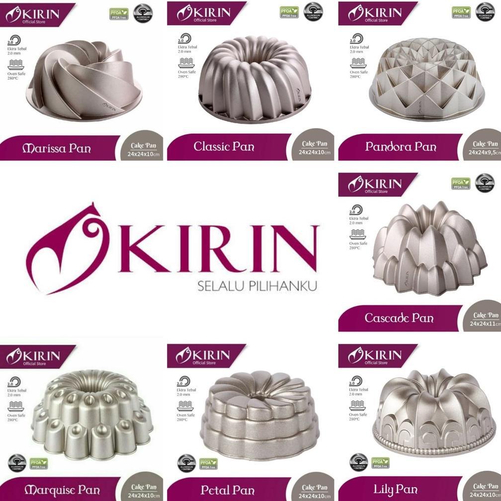 [CAQUEEN] Loyang Kue Kirin Classic Pandora Marissa Pan Cake Kirin Champagne Gold Loyang Cascade Lily