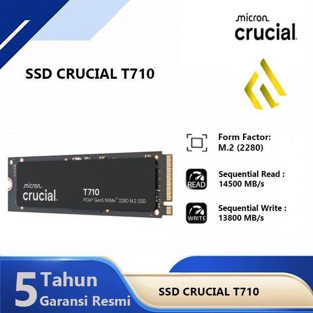 Ssd Crucial T710 1Tb 2Tb - Ssd Internal M.2 2280 Nvme Pcie Gen5