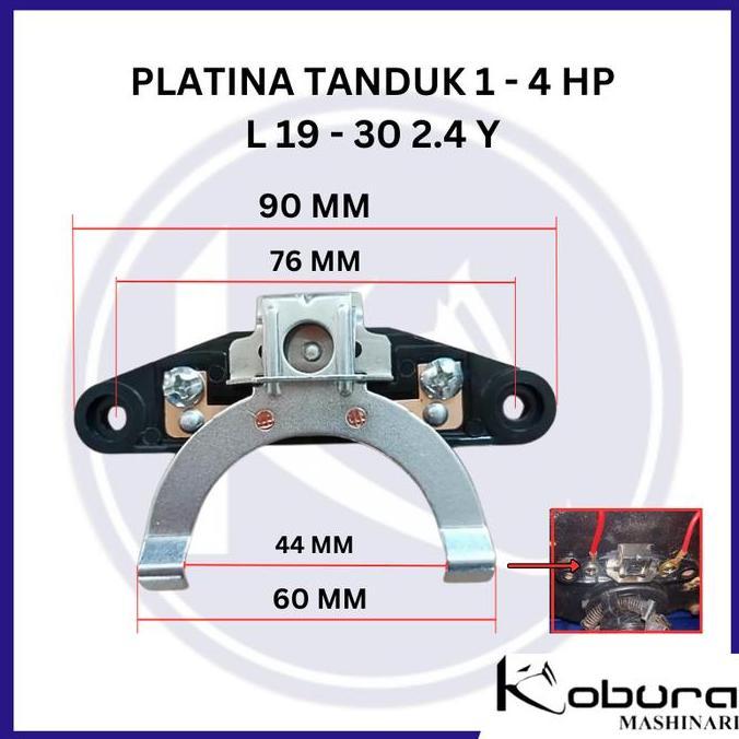 Platina Dinamo Model Tanduk L 19-30 2,4 Y Pengerak Pemutus Kapasitor Starting Elektro Motor 1 phase 