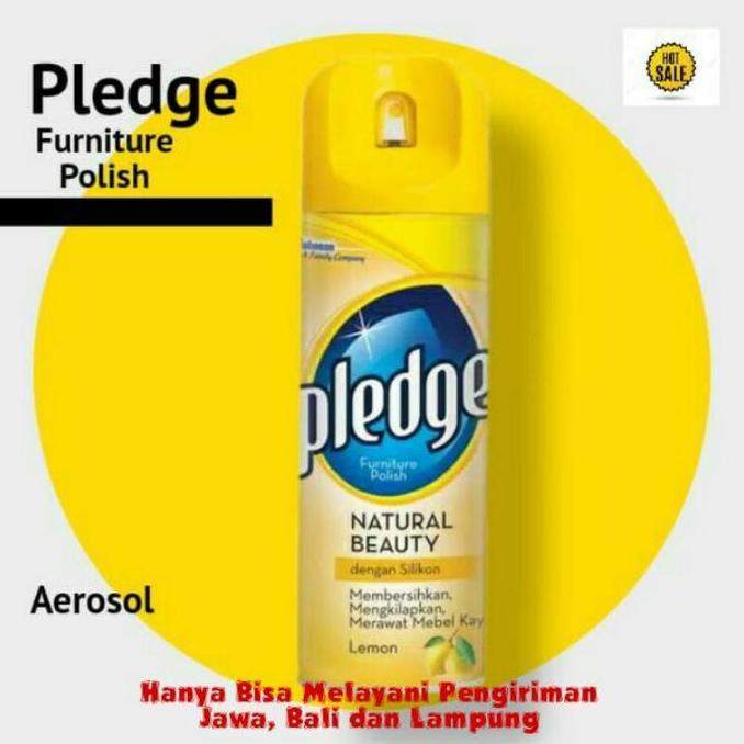 Pledge Aerosol furniture polish, pengkilap body motor Pledge 330 g