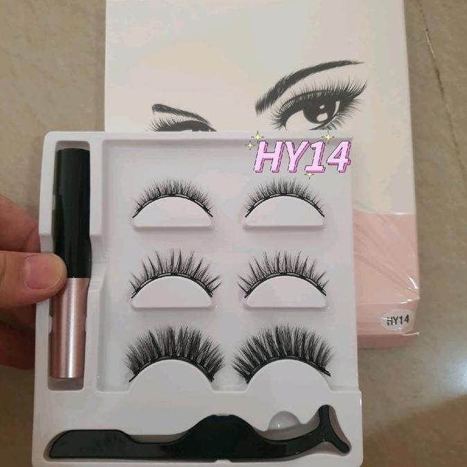 Eayea- Bulu Mata Magnet 3Pairs . Bulu Mata 3D Magnet Eyeliner