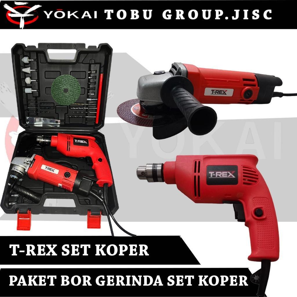 Paket Bor + Gerinda T-Rex Bor Gerinda Set Koper Termurahh Bor Gerinda Murah
