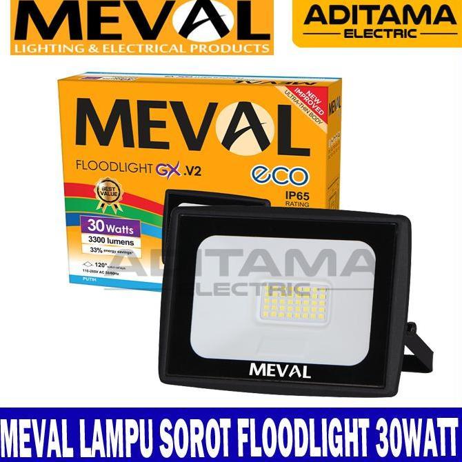 MEVAL LAMPU SOROT LAMPU TEMBAK FLOODLIGHT LED 30 WATT 30W PUTIH