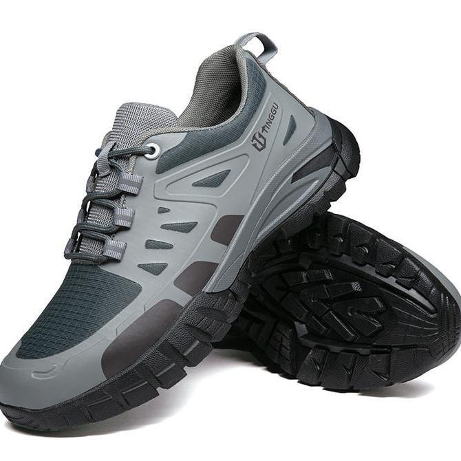 Aman- Sepatu Safety Import Anti Paku Ujung Besi Sporty Safety Shoes Pria