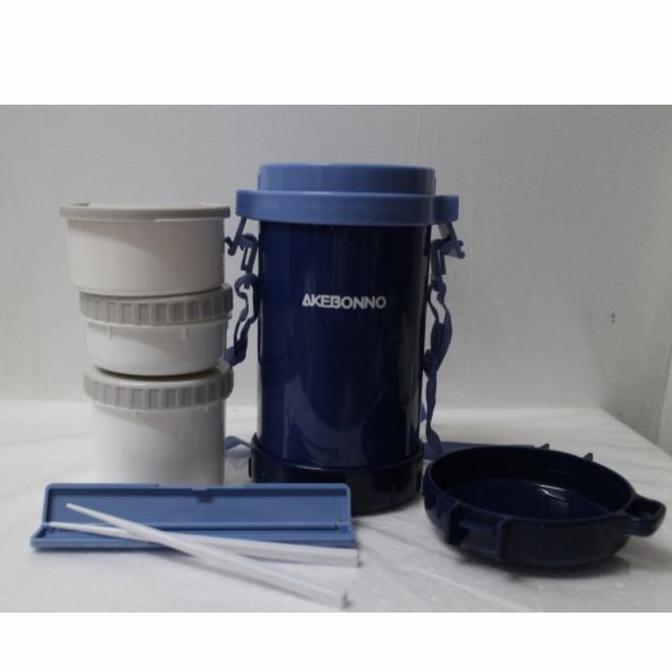 Akebonno Lunch Box/Jer 1.2L With Vacuum Flask / Thermos 350ml LA-1200