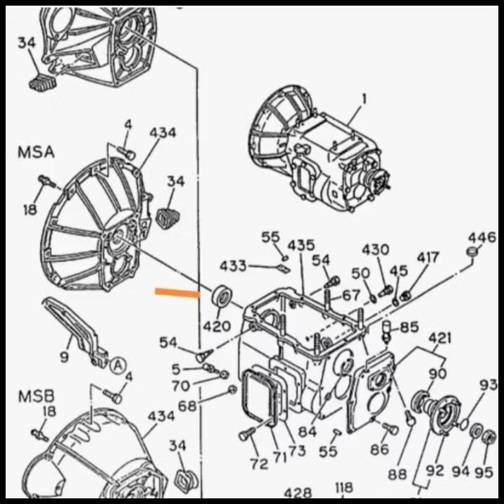 DISKON OLI SEAL COVER TRANSMISI VERSNELING VERSNELENG DEPAN ISUZU ELF NKR 66