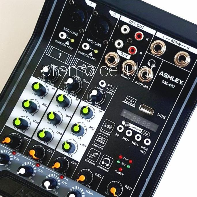 Yoiyoman- Mixer Ashley 4 Channel Sm 402/ Sm-402/ Sm402 Usb Bluetooth Original