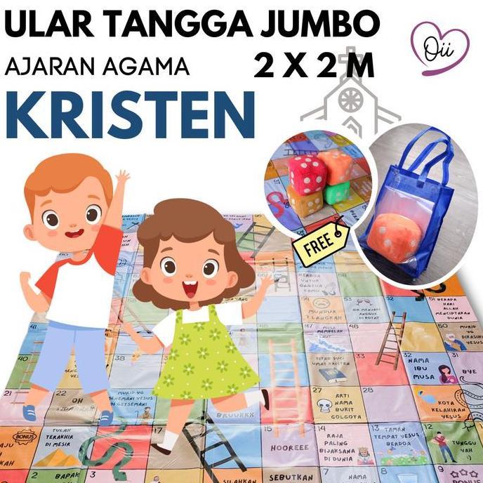 Promo Ular Tangga Jumbo Edukasi Karpet Permainan Keluarga Tema Agama Kristen Diskon