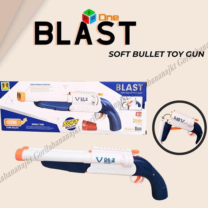 Promo Mainan Anak Shotgun blast SOFT BULLET V04-2 tembak tembakan shotgun Diskon