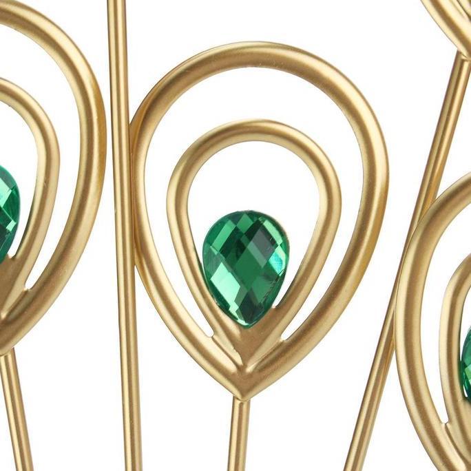 Jam Dinding 3D Diamond Peacock 53x53cm Metal Luxury Wall Clock, Dekorasi Living Room Mewah Best Sell