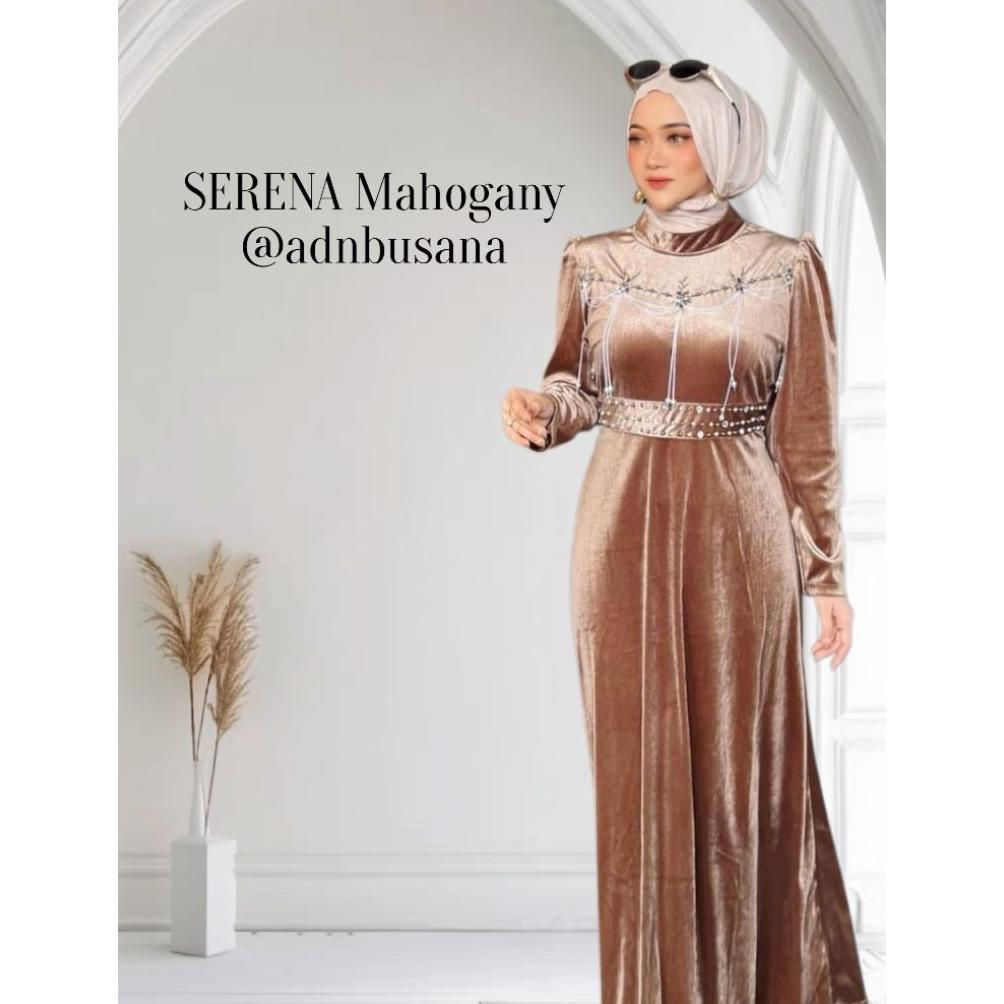 Serena Dress Bludru Gamis Kondangan Pesta Bridemaids Lebaran