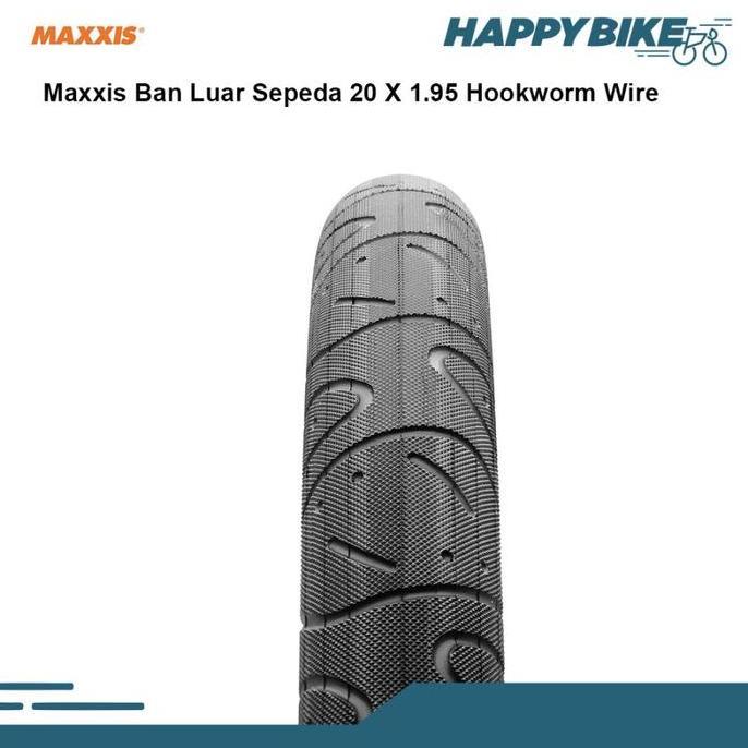 MAXXIS Tire Ban Luar Sepeda Lipat BMX Hookworm 20 x 1.95 Nylon