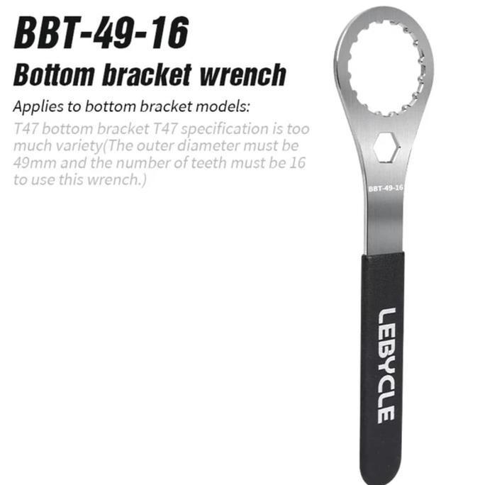 Lebycle Tool Alat Kunci BB BSA30 Bottom Bracket BSA 30 BB386 BB49 49mm 16T Alat Pasang BB HT2 Sepeda
