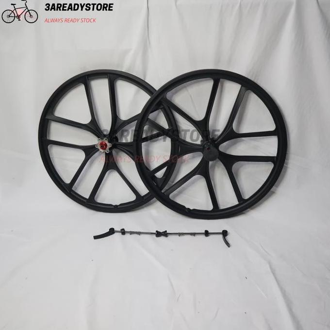 wheelset / velg racing sepeda ALLOY 22" inch Full Black colour