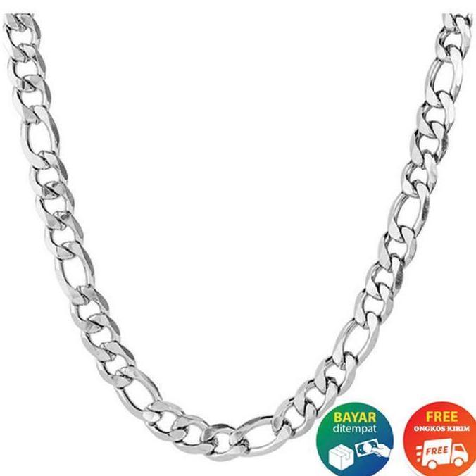 DS53 >> KALUNG TITANIUM PRIA WANITA ANTI KARAT WARNA PUTIH