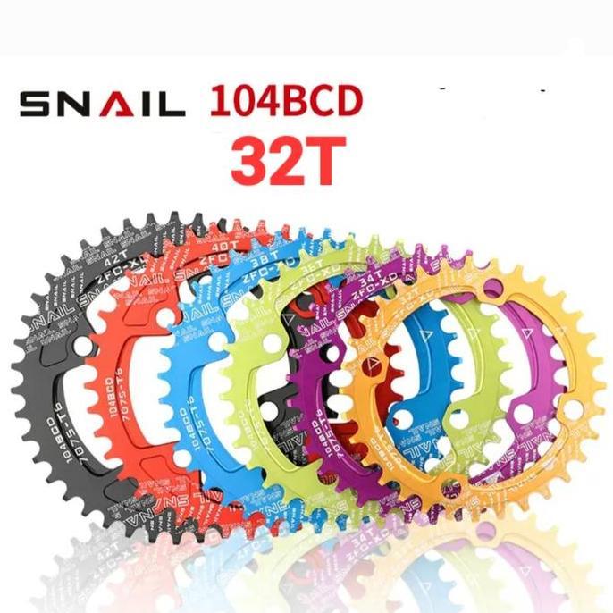 Snail Chainring 32T BCD 104 Narrow Chain ring Arm Crank BCD 104 Sepeda