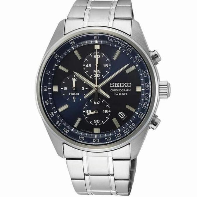 Jam Tangan Seiko Chronograph SSB377P1 Quartz Movt Blue Dial SSB377 terlaris