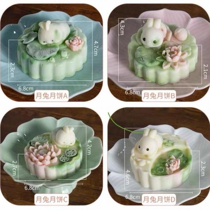 Silicone Mooncake 3d Rabbit Silikon Kelinci Lucu utk Puding, Agar2, Cetakan Jelly FW