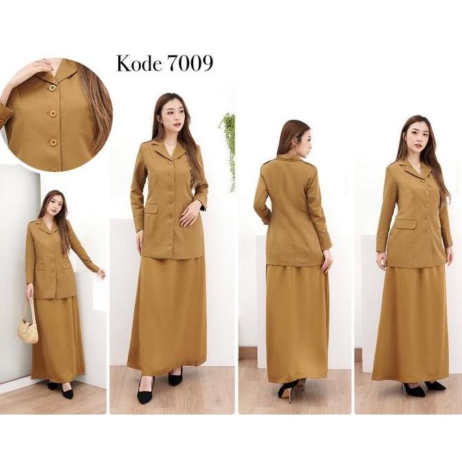 VANERICK / Lynelle Collection- Jas Blazer Seragam Wanita PEMDA MUDA/KHAKI MUDA/KEKI MUDA Stelan ROK 