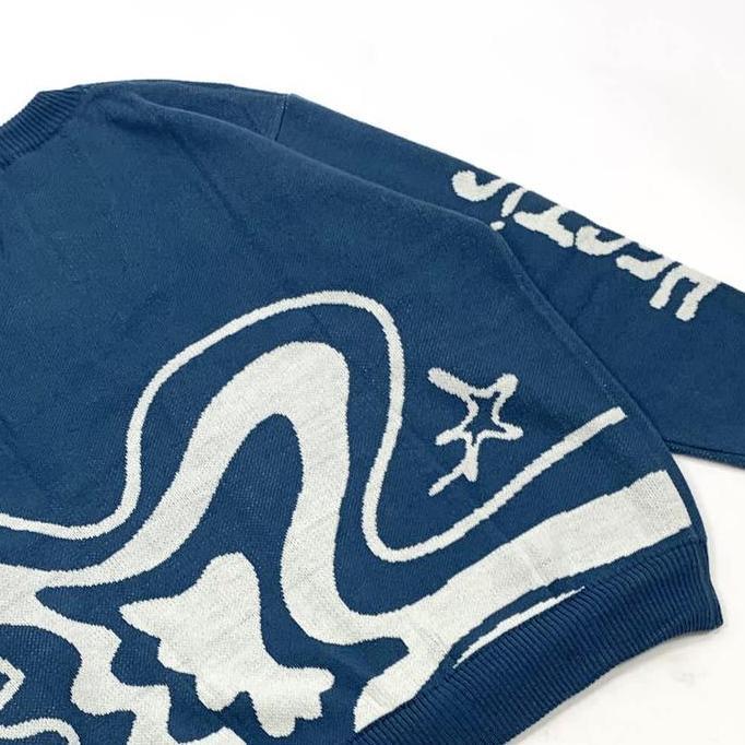 Lansungkirim- Hectic - Cardigan Blue - Knitwear - Corsvia