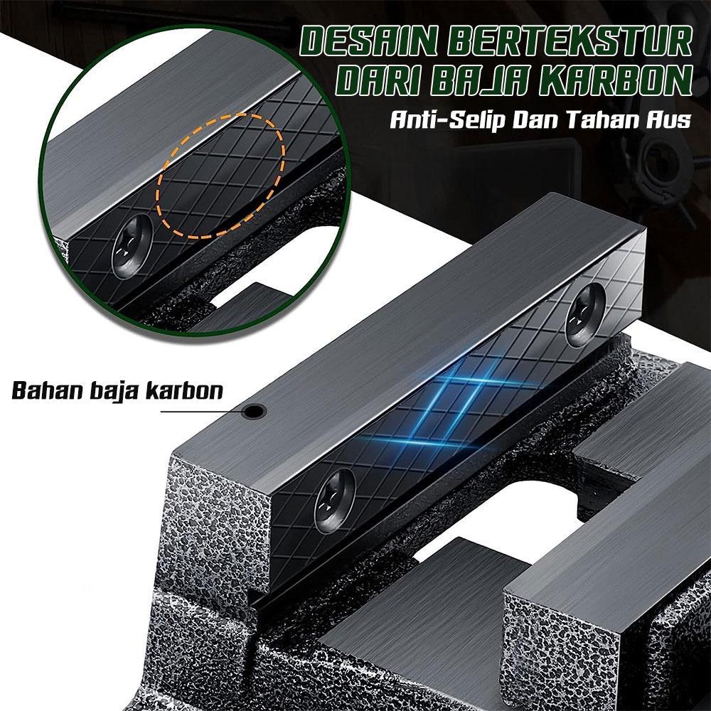 Ragum Bor Duduk Besi  Pliers Berujung Rata Gaya Amerika 3 Inch 4 Inch 5 Inch 6 Inch Tang Meja Serbag