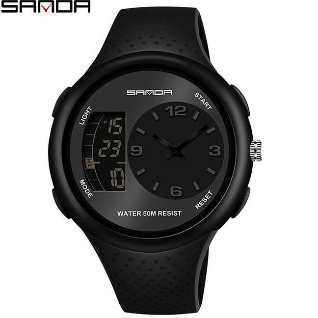 Jam Tangan Sport Pria Dital Analog Sanda 763